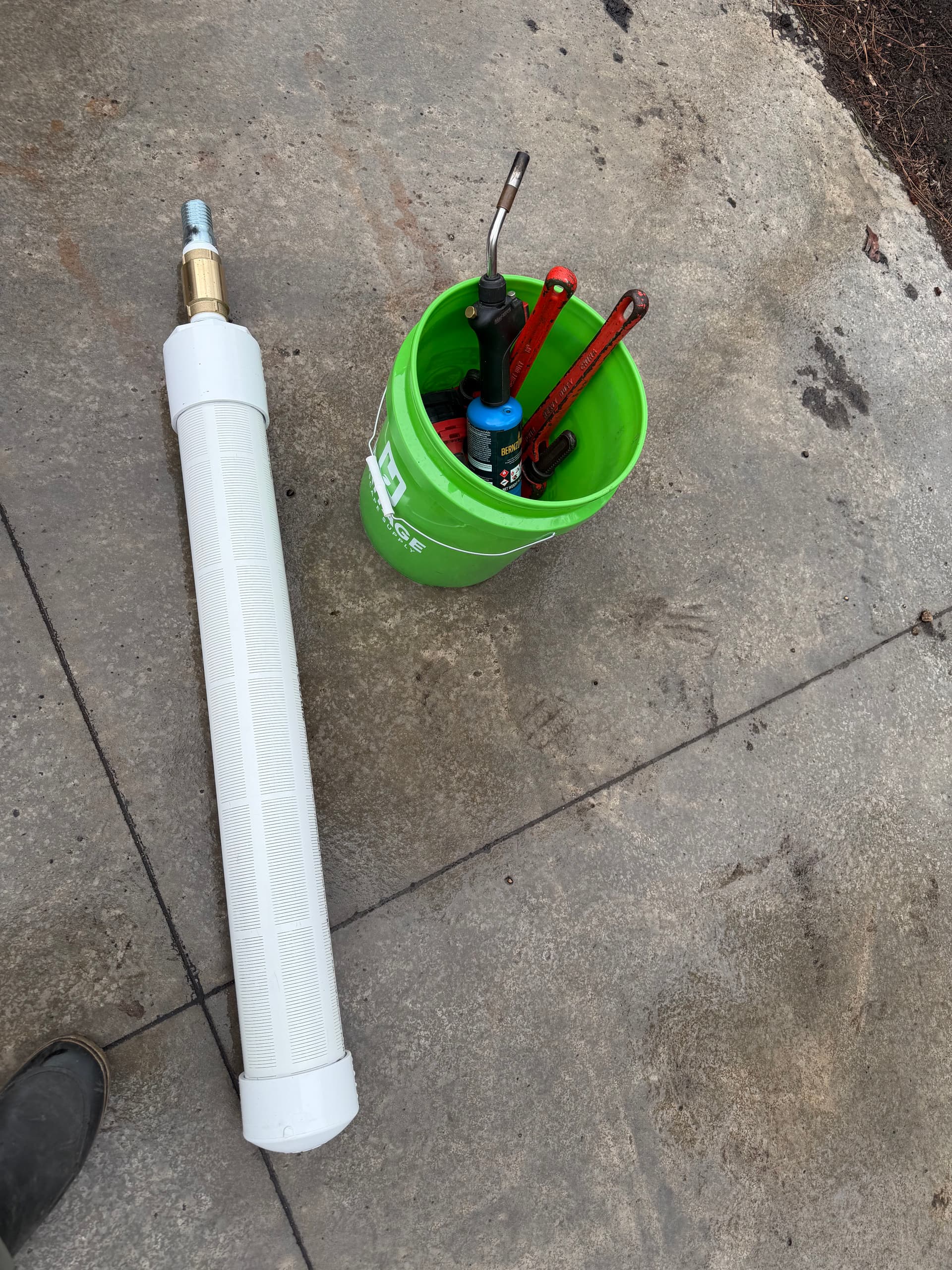 New Irrigation Pump Suction Line Ready to Go In image